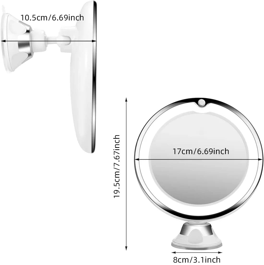 Glammry™ 10X Magnifying LED Beauty Mirror