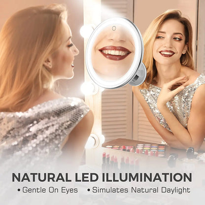 Glammry™ 10X Magnifying LED Beauty Mirror